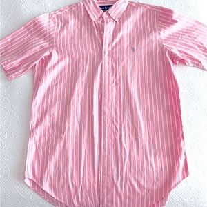 RALPH LAUREN “PINK’ CLASSIC BUTTON DOWN SHIRT